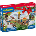 Calendarul Advent, Schleich, Plastic, Dinozaurii, 3+, Multicolor