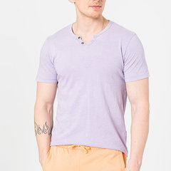 Tricou slim fit cu decolteu Henley Slipt, Jack Jones Tricou slim fit cu decolteu Henley Slipt, Jack Jones