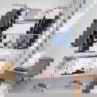 Uscator de rufe pliabil vertical cu roti Folver, InnovaGoods, 24 bare, 17 m capacitate uscare, 49-62 x 175 x 67 cm, InnovaGoods