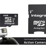 Card de memorie Integral microSDXC 64GB, Clasa 10 + Adaptor microSD