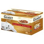 GOURMET Gold Pachet conserve în sos Vită, Pui, Somon, Curcan şi Raţă 4x85g, Gourmet