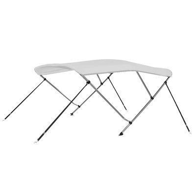 Parasolar barcă Bimini cu 3 arcuri, alb, 183x160x137 cm