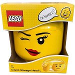 Cutie depozitare LEGO cap minifigurina Winky, marimea L