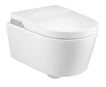 Set vas WC suspendat Roca Inspira In-Wash capac inchidere lenta functie de bideu electric, Roca