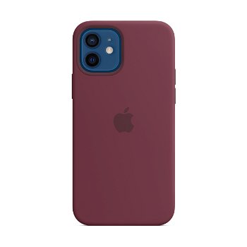 Husa Apple iPhone 12/12 Pro Silicone Case with MagSafe - Plum, Apple