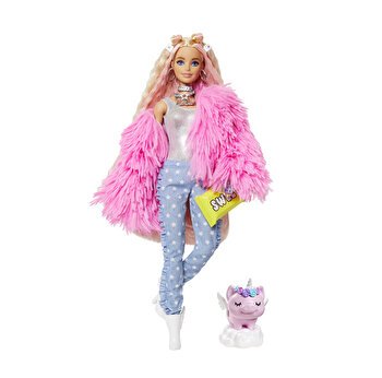 Papusa Barbie Extra Style Fluffy Pinky, BARBIE - Fashionistas