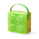 LEGO Recipiente alimentare: Cutie LEGO 2x2 - verde transparent, LEGO