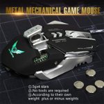 Mouse pentru jocuri, model metalic, 3200 dpi - 3050 dpi, mouse iluminat, potrivit pentru mai multe tipuri de jocuri, Neer