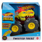 Hot Masinuta Hot Wheels Monster Trucks - Twisted Treadz, Mega Wrex, galben, 1:43
