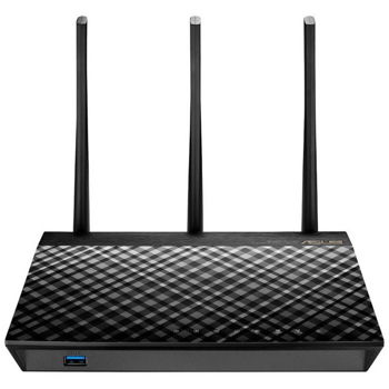 Router wireless ASUS RT-AC1900U, AC1900, Gigabit, Dual-Band , AiMesh, AiCloud, Parental Control, Traffic Analyzer, WAN x 1, LAN x 4, USB, 3 Antene