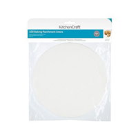 Set 100 blaturi pentru tort Kitchen Craft, 23 cm, antiadeziv, KCSILPAPRD9, Alb