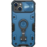 CamShield Armor Pro Husa pentru iPhone 14 Plus Husa Armor cu capac pentru camera, suport inel albastru, Nillkin