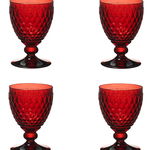 Set 4 pahare vin rosu Villeroy & Boch Boston Coloured rosu 132mm 0.31 litri, Villeroy&Boch