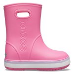 Cizme Crocs Kids' Crocband Rain Boot Roz - Pink Lemonade/Lavender, Crocs