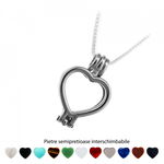 Pandantiv Magic Pendant - Magic Love, placat cu argint, Secret Stone Collection, cu pietre semipretioase interschimbabile, Roxannes - Rebeca >M