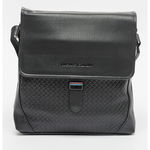 Pierre Cardin, Geanta crossbody din piele ecologica cu clapa Alan, Negru