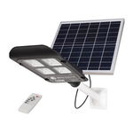 Lampa stradala LED 50W cu panou solar, telecomanda si suport de prindere incluse, lumina rece(6400 K)