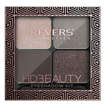 Set 4 culori fard de pleoape HD Beauty Metallic Effect, Revers, nr.10, maro, Revers