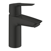 Baterie lavoar Grohe Start 235512432, 3/8'', S, 165 mm, pornire pe rece, ventil, mat, negru