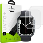 Glastify Sticlă securizată GlasTIFY UVTG+ pachet de 2 pentru Apple Watch 7 (45 mm), Glastify