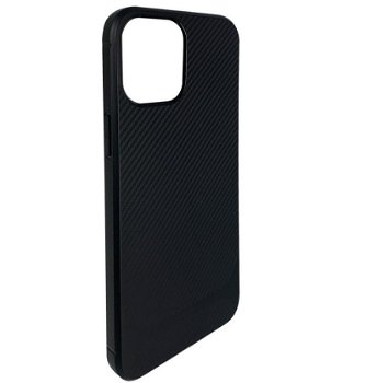 Husa de protectie Lemontti Carbon Pro pentru iPhone 12 Min,i Negru