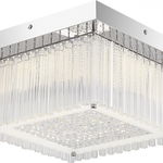 Plafoniera LED Marcella 2451, 18W, 1550lm, lumina neutra, IP20, crom+transparenta, Rabalux