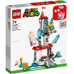 Jucarie 71407 Super Mario Cat Peach Suit and Ice Tower Expansion Set Construction Toy (buildable toy to combine with Mario, Luigi or Peach Starter Set), LEGO