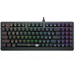 Tastatura gaming mecanica Bluetooth si cu fir Redragon DragonWarrior, iluminare RGB (Negru), Redragon