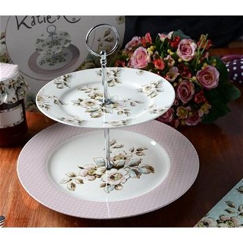 Katie Alice - Vintage Inspired Two Tier Cottage Flower Cake Stand | Creative Tops, Creative Tops