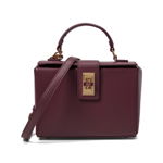 Incaltaminte Femei Anne Klein Convertible Box Bag with Enamel Turnlock CranberryCranberry, Anne Klein