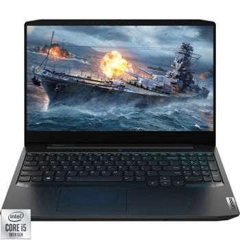 Laptop Lenovo Gaming 15.6'' IdeaPad 3 15IMH05, FHD IPS 120Hz, Procesor Intel® Core™ i5-10300H (8M Cache, up to 4.50 GHz), 8GB DDR4, 512GB SSD, GeForce GTX 1650 Ti 4GB, Free DOS, Onyx Black