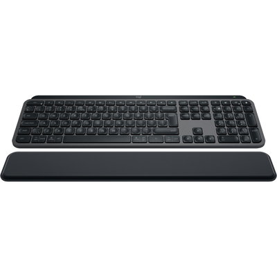 Tastatura Logitech MX KEYS S, Bluetooth/USB Wireless, Layout US International, Graphite + MX Palm Rest