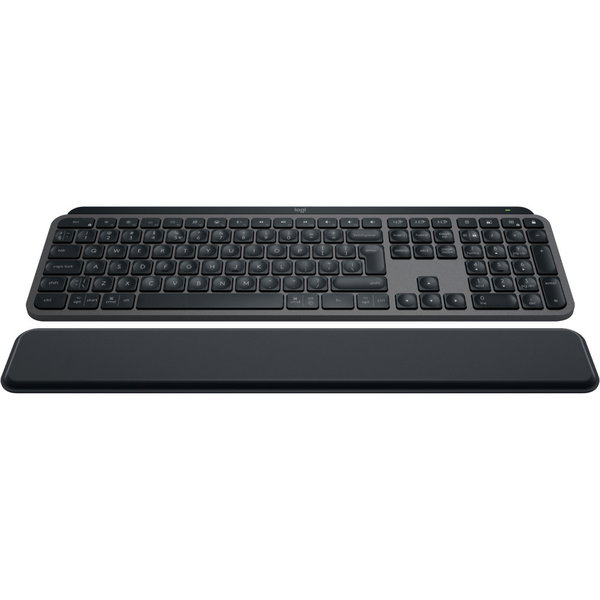 Tastatura Logitech MX KEYS S, Bluetooth/USB Wireless, Layout US International, Graphite + MX Palm Rest