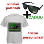 Tricou Fruit of the loom imprimat + ochelari de soare polarizati CADOU, Zukka