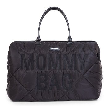 Childhome Mommy Bag Puffered Black geantă de schimbat scutece, Childhome