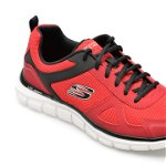 Pantofi sport SKECHERS rosii, TRACK, din material textil, Skechers