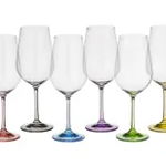 Set 6 pahare Bohemia sticla Rainbow pentru vin rosu 550ml