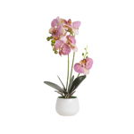 Orhidee cu aspect natural in ghiveci ceramic alb, diametru 10cm, H 42 cm / CD5146_Multicolor, 