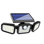 Lampa Solara Reglabila 3 in 1 cu Senzor de Miscare PIR 3 COB 74 LED 3 Moduri Iluminare Baterie 2400mAh