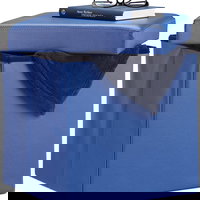 Taburet cu spatiu depozitare, Pliabil, Verde, 38 x 38 x 38 cm