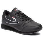 Fila, Pantofi sport de piele ecologica cu logo brodat Orbit Low, Negru, 41