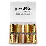 Set Folii Transfer LUXORISE Gold Opulence, 10 buc, LUXORISE Nail Art