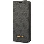 Husa tip carte  PC/TPU 4G metalic pentru iPhone 14 Pro Max - Negru, GUESS