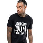Tricou negru barbati - Straight Outta Slatina, 2XL