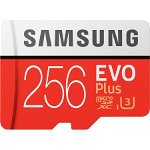 Card de memorie Samsung Micro-SDHC EVO Plus 256GB, Class 10, U3 cu adaptor SD, R100MB/s, W90MB/s, 4K