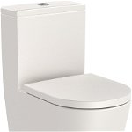 Vas wc Roca Inspira Round Rimless Compact back-to-wall 375x600mm bej, Roca