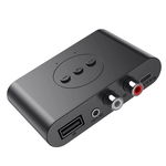 Receptor Bluetooth Techstar® MM-2, Bluetooth 5.0, Interfata USB, Iesire RCA, Iesire AUX, Conectiune Multipoint, Negru, 