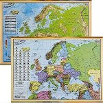 EkoGraf Desk pad - Harta pol-fizică a Europei, EkoGraf
