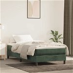 vidaXL Cadru de pat, verde închis, 90x200 cm, catifea, vidaXL