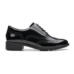 Clarks, Pantofi brogue de piele, Negru stins, 5